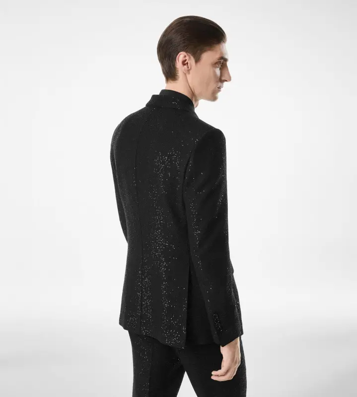 SEQUINED LIGHT BOUCLÈ JACKET online